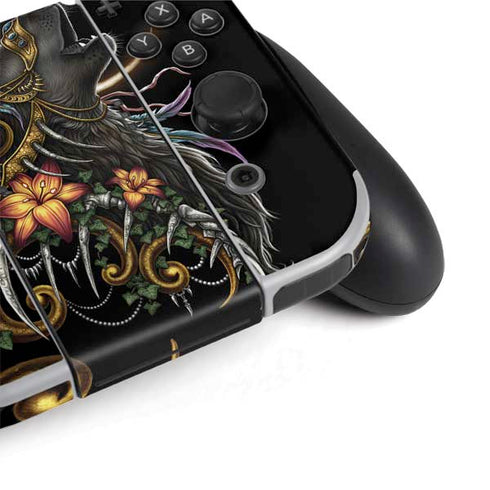 Wolf Howling by Sarah Richter Nintendo Switch OLED (2021) Skin